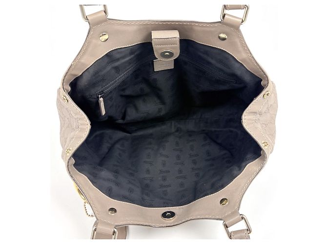 Borsa a mano Gucci Sukey in pelle grigia GG Marrone - vista 7