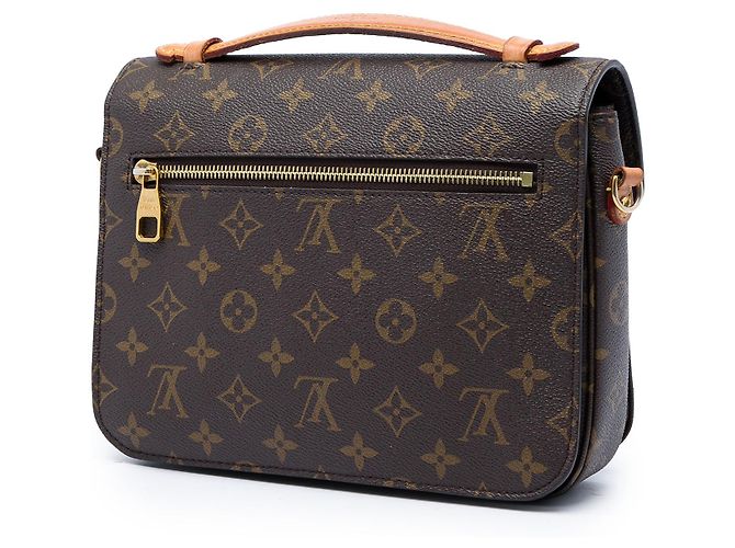 Louis Vuitton Brown Monogram Pochette Metis Marrone - vista 2