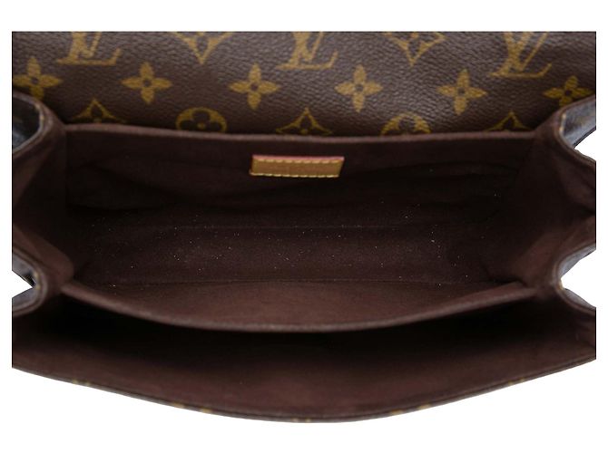 Louis Vuitton Brown Monogram Pochette Metis Marrone - vista 4