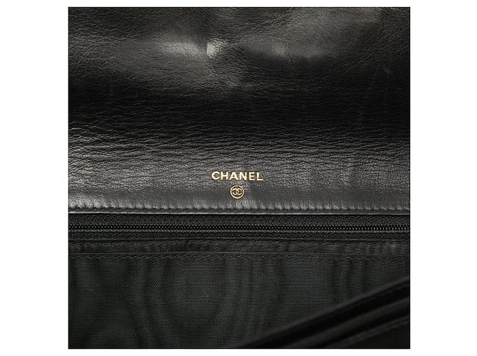 Chanel Black CC Caviar Wallet On Chain Nero - vista 5