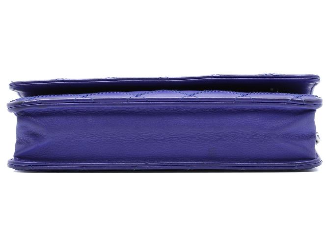 Chanel Fancy Wallet On Chain aus lila gestepptem Kalbsleder CC - Ansicht 3