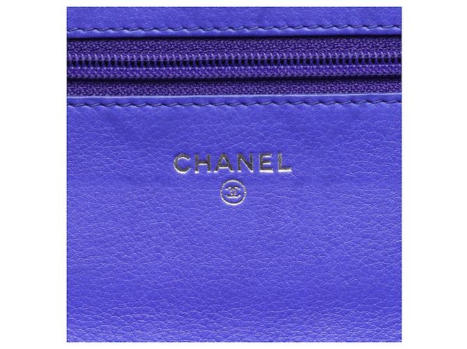 Chanel Fancy Wallet On Chain aus lila gestepptem Kalbsleder CC - Ansicht 5