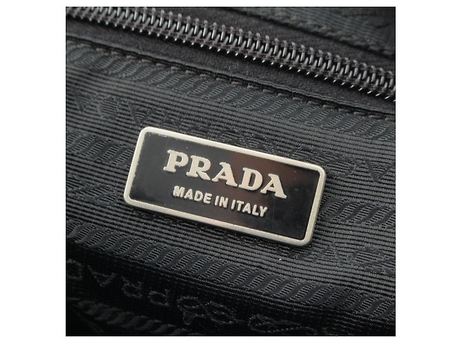Prada Black Saffiano Trimmed Tessuto Zip Top Crossbody - view 5