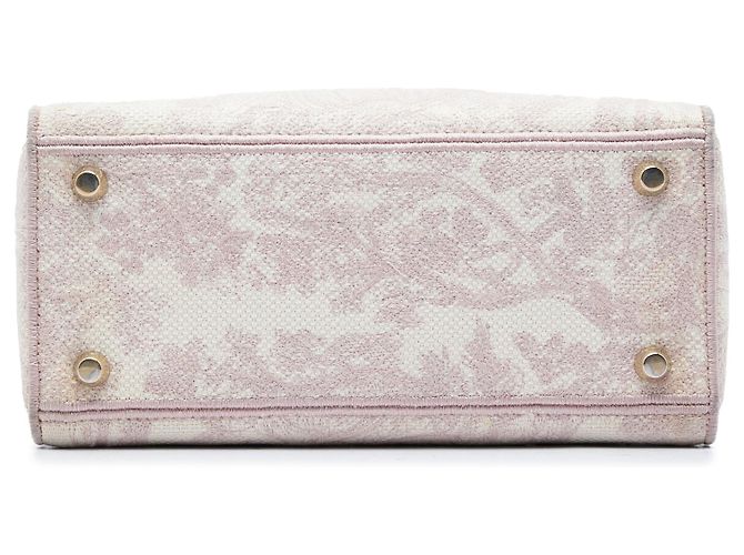 Dior Pink Medium Embroidered Canvas Toile De Jouy Lady D Lite Rosa - vista 3