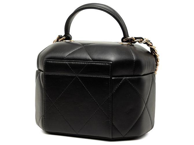 Custodia Vendome Chanel in pelle d'agnello matelassé nera Nero - vista 2