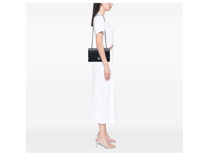Chanel Black Medium Classic Caviar Double Flap Nero - vista 5