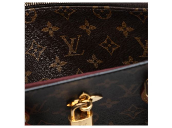 Borsa Tote Louis Vuitton Brown Monogram Flower Marrone - vista 5