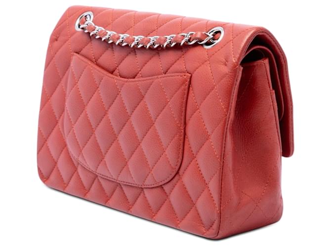 Chanel Red Medium Classic Caviar Double Flap Rosso - vista 2