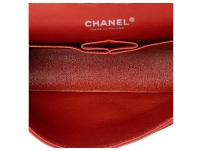 Chanel Red Medium Classic Caviar Double Flap Rosso - vista 4