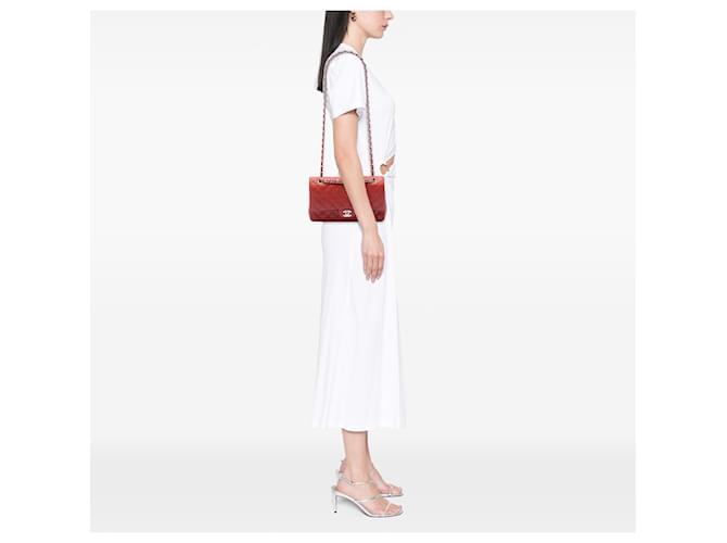 Chanel Red Medium Classic Caviar Double Flap Rosso - vista 6