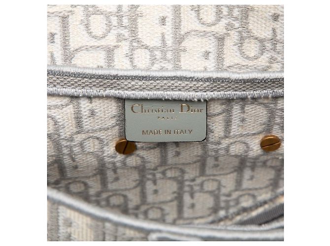 Dior Gray Oblique bestickte Canvas Saddle Bag Braun - Ansicht 5