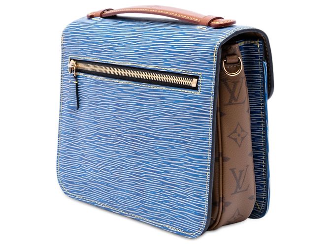 Louis Vuitton Blue Epi Denim and Reverse Monogram Pochette Metis - vista 2