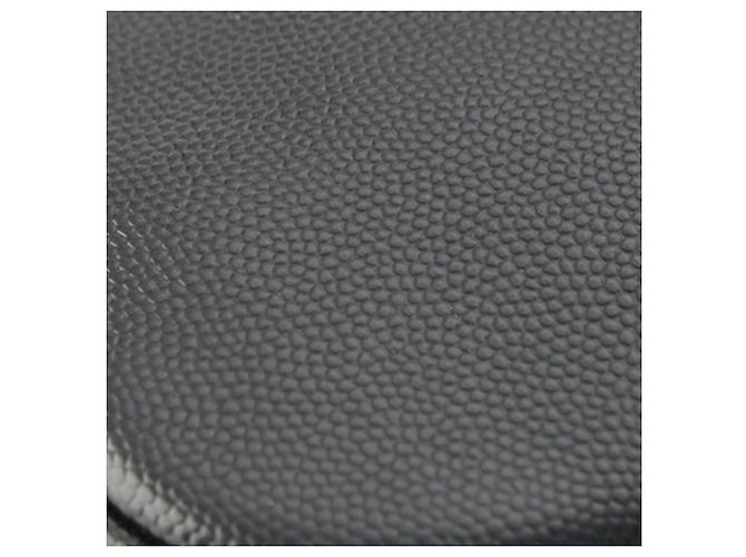 Saint Laurent Black Grain De Poudre Flat Crossbody Schwarz - Ansicht 12
