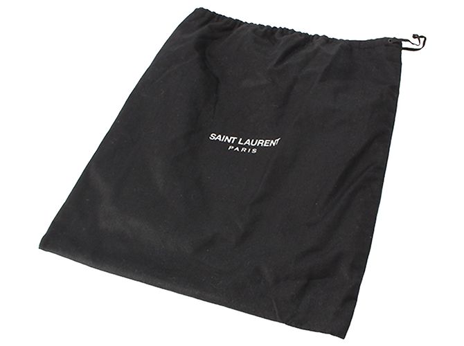 Saint Laurent Black Grain De Poudre Flat Crossbody Schwarz - Ansicht 14
