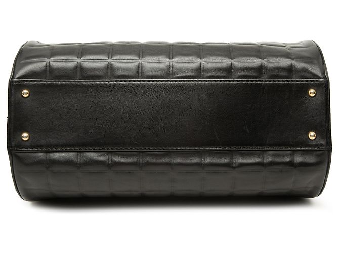 Borsa a tracolla Chanel Barrel Chocolate Bar in pelle d'agnello nera Nero - vista 3