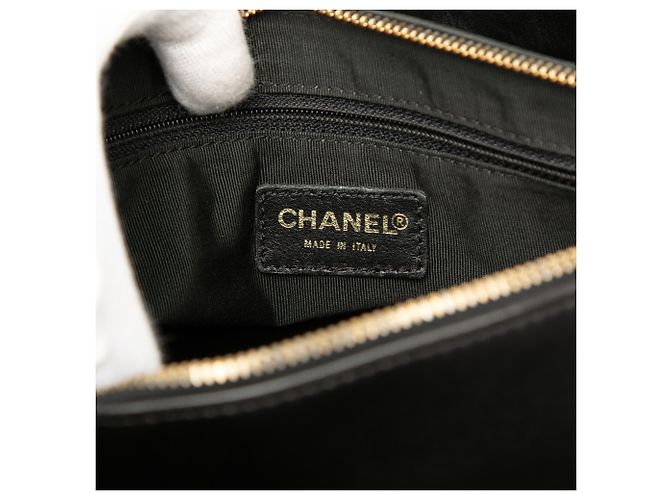 Borsa a tracolla Chanel Barrel Chocolate Bar in pelle d'agnello nera Nero - vista 5