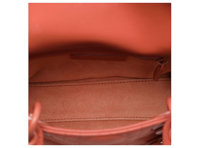 Dior Orange Mini Ultra Matte Calfskin Cannage Lady Dior Arancione - vista 4
