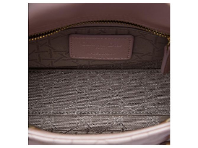 Dior Pink Mini Iridescent Lambskin Cannage Lady Dior Rosa - vista 4