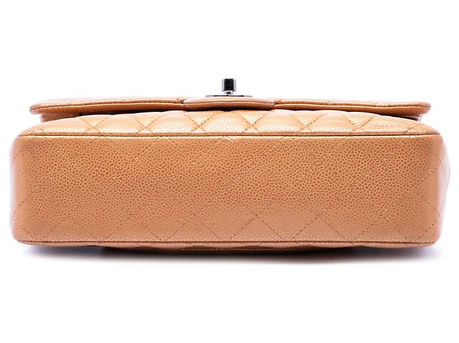 Chanel Brown Medium Classic Metallic Caviar Double Flap Marrone Bronzo - vista 3