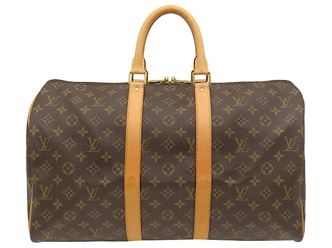 Louis Vuitton Brown Monogram Keepall 45 Marrone - vista 3