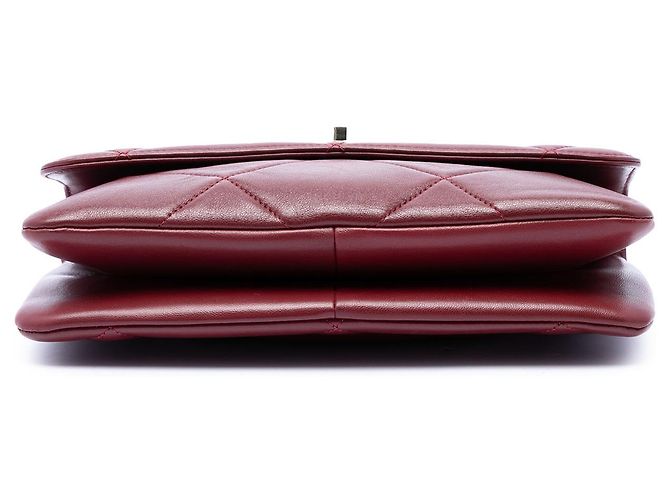 Chanel Red Quilted Lambskin Trendy CC Flap Rosso Bordò - vista 3