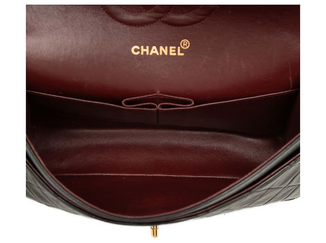 Chanel Black Medium Classic Lambskin Double Flap Nero - vista 4