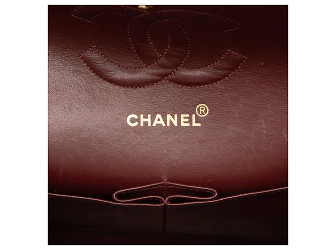 Chanel Black Medium Classic Lambskin Double Flap Nero - vista 5