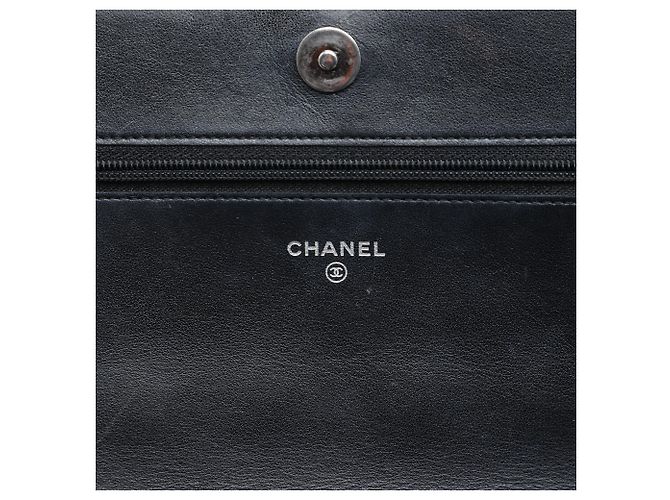 Chanel Black Quilted Caviar Boy Wallet on Chain Nero - vista 5