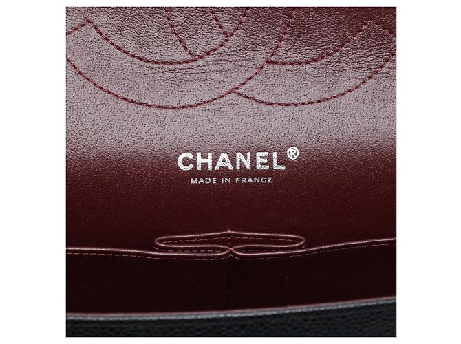 Chanel Black Jumbo Classic Caviar Double Flap Nero - vista 5