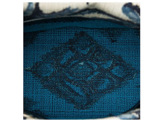 Dior Blue Medium Embroidered Canvas Palm Tree Toile De Jouy Lady D Lite - vista 4