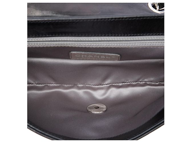 Chanel Black Small CC Quilted Lambskin Astrakhan Flap Nero - vista 4