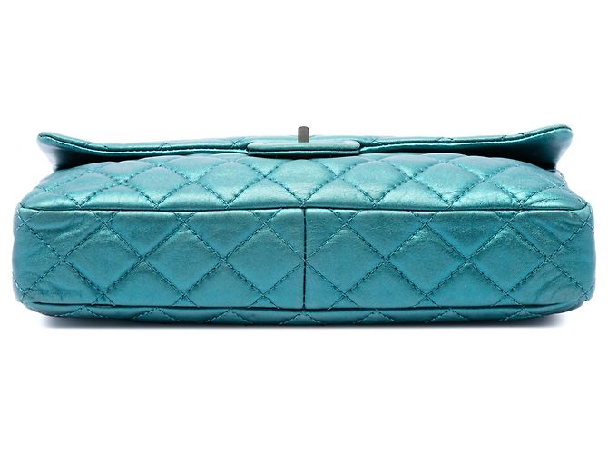 Chanel Blue Quilted Metallic Calfskin Reissue 2.55 Flap 226 Azul Turquesa - vista 3