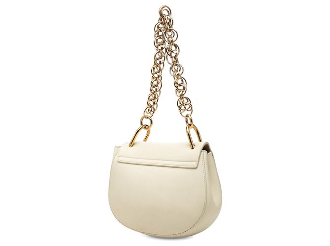 Borsa Drew Bijou Mini in pelle stampata bianca Chloé Bianco Bianco sporco - vista 2