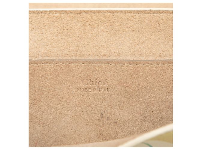 Borsa Drew Bijou Mini in pelle stampata bianca Chloé Bianco Bianco sporco - vista 5
