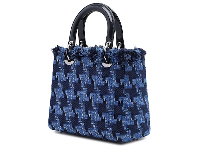 Dior Blue Medium Tweed Lady Dior - vista 2