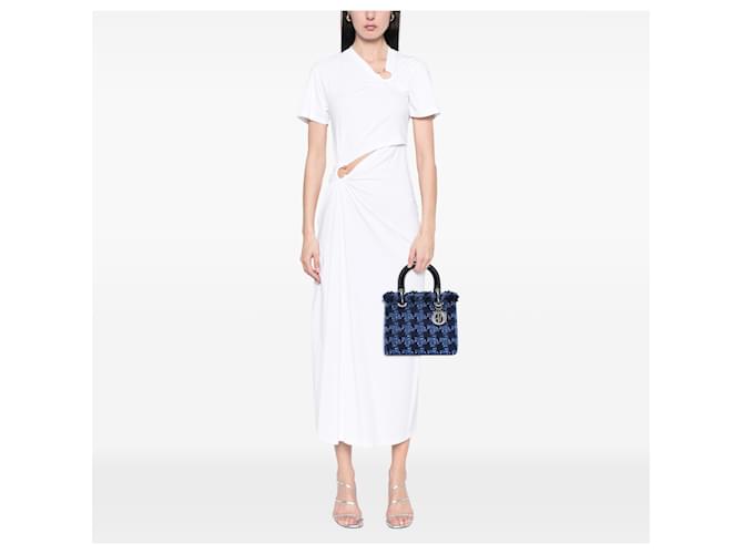 Dior Blue Medium Tweed Lady Dior - vista 6