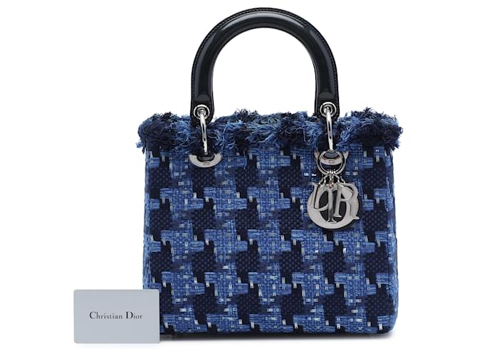 Dior Blue Medium Tweed Lady Dior - vista 7