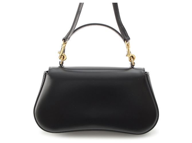 Céline Borsa Celine Lola Teen in pelle di vitello lucida nera con Triomphe Nero - vista 2