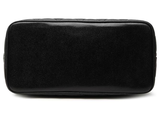 Borsa Tote Chanel Black Caviar Medallion Nero - vista 3