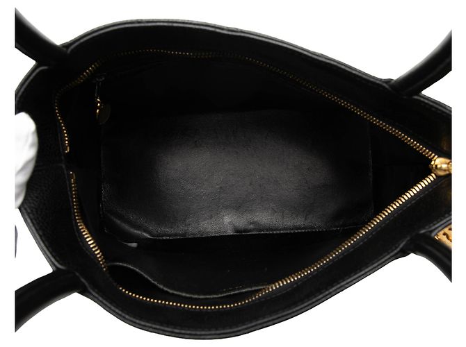 Borsa Tote Chanel Black Caviar Medallion Nero - vista 4