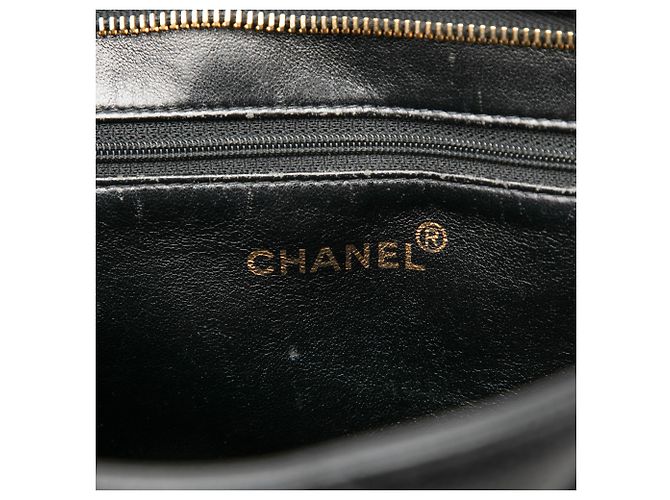 Borsa Tote Chanel Black Caviar Medallion Nero - vista 5