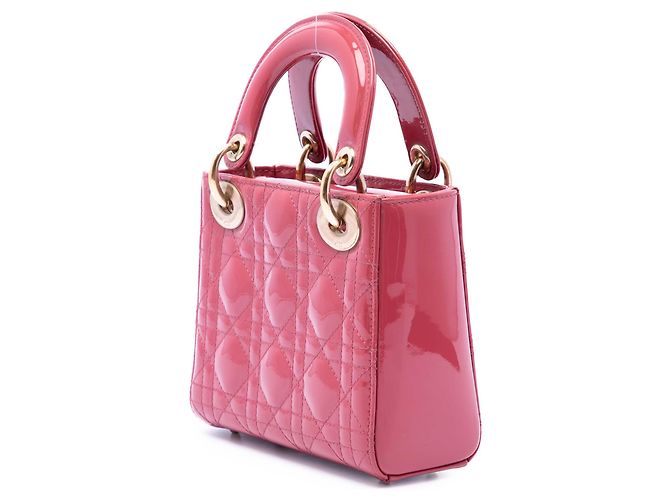 Dior Red Mini Patent Cannage Lady Dior Rosso - vista 2