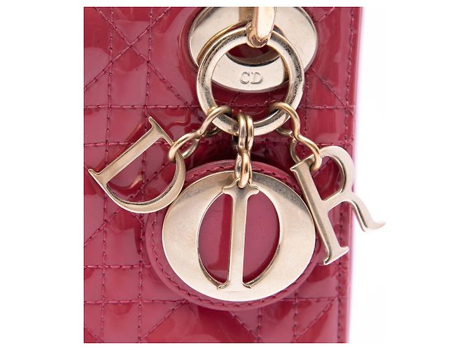 Dior Red Mini Patent Cannage Lady Dior Rosso - vista 5