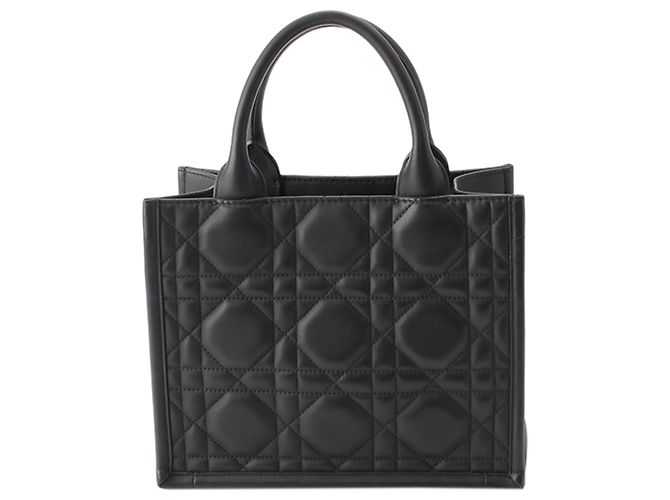 Dior Book Tote Small in pelle di vitello Macrocannage ultra opaca nera Nero - vista 4