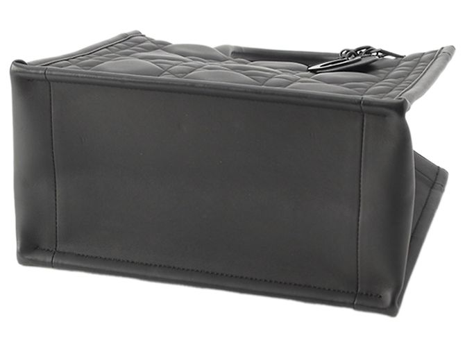 Dior Book Tote Small in pelle di vitello Macrocannage ultra opaca nera Nero - vista 5