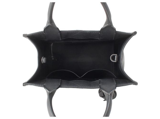 Dior Book Tote Small in pelle di vitello Macrocannage ultra opaca nera Nero - vista 6