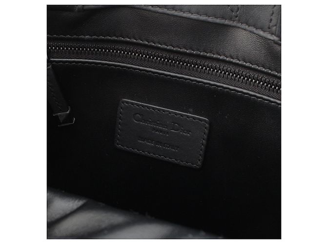 Dior Book Tote Small in pelle di vitello Macrocannage ultra opaca nera Nero - vista 7