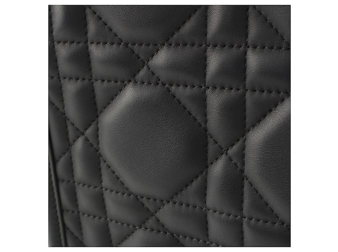 Dior Book Tote Small in pelle di vitello Macrocannage ultra opaca nera Nero - vista 9