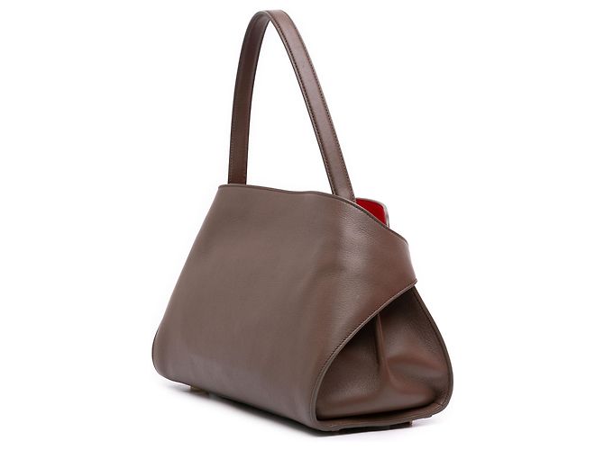 Salvatore Ferragamo Ferragamo Hug Satchel Medium Bicolor aus Kalbsleder Braun - Ansicht 2