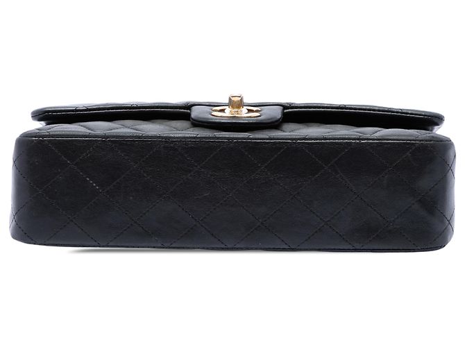 Chanel Black Medium Classic Lambskin Double Flap Nero - vista 3